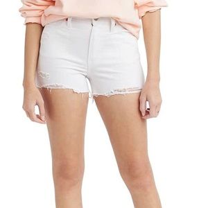 LEVI’S white high rise shorts